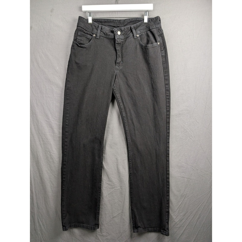 Riders by Lee Womens Black Straight Leg Jeans Size 14 L